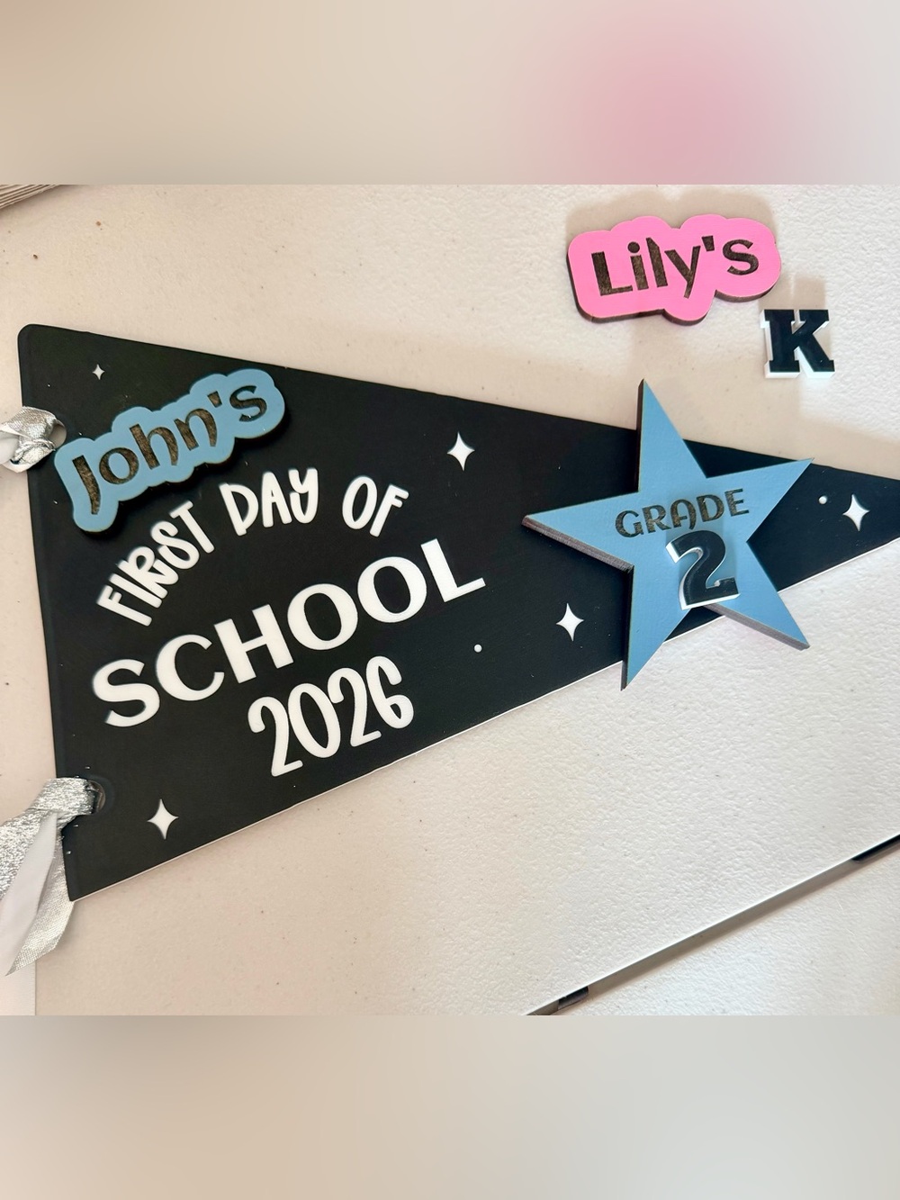 Designed and handcrafted by me First Day of School interchangeable sign - Picture 8 of 8